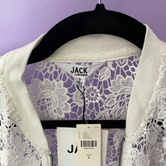 Jack by BB Dakota zip up crocheted jacket size small - Picture 4 of 5
